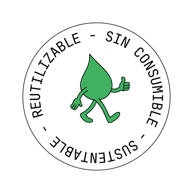 Reutilizable - Sin consumible - Sustentable